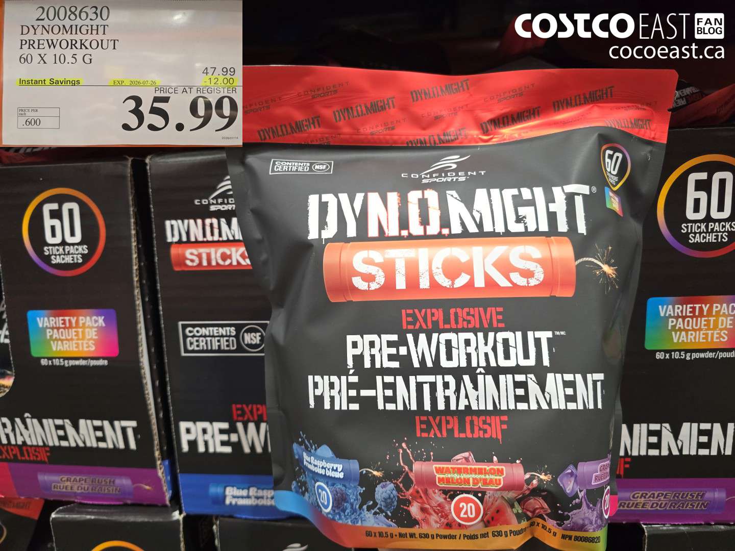 2008630 DYNOMIGHT PREWORKOUT 60 X 10.5 G ($12.00 INSTANT SAVINGS EXPIRES ON 2026-07-26) $35.99