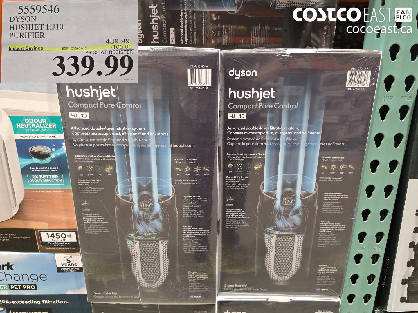 5559546 DYSON HUSHJET HJ10 PURIFIER ($100.00 INSTANT SAVINGS EXPIRES ON 2026-08-13) $339.99