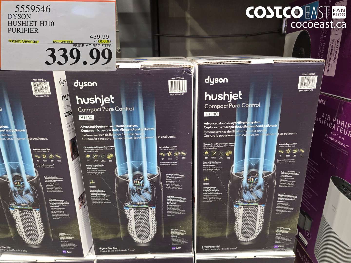 5559546 DYSON HUSHJET HJ10 PURIFIER ($100.00 INSTANT SAVINGS EXPIRES ON 2026-08-13) $339.99
