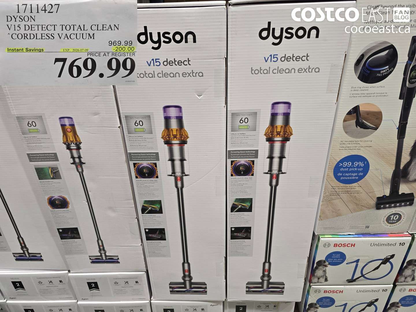 1711427 DYSON V15 DETECT TOTAL CLEAN CORDLESS VACUUM ($200.00 INSTANT SAVINGS EXPIRES ON 2026-07-09) $769.99