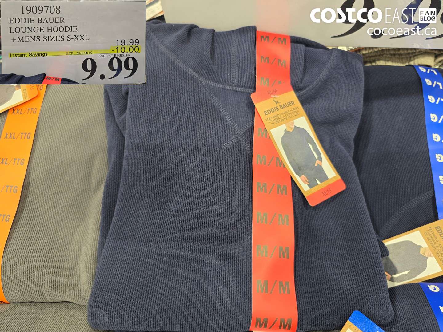 1909708 EDDIE BAUER LOUNGE HOODIE + MENS SIZES S-XXL ($10.00 INSTANT SAVINGS EXPIRES ON 2026-08-02) $9.99