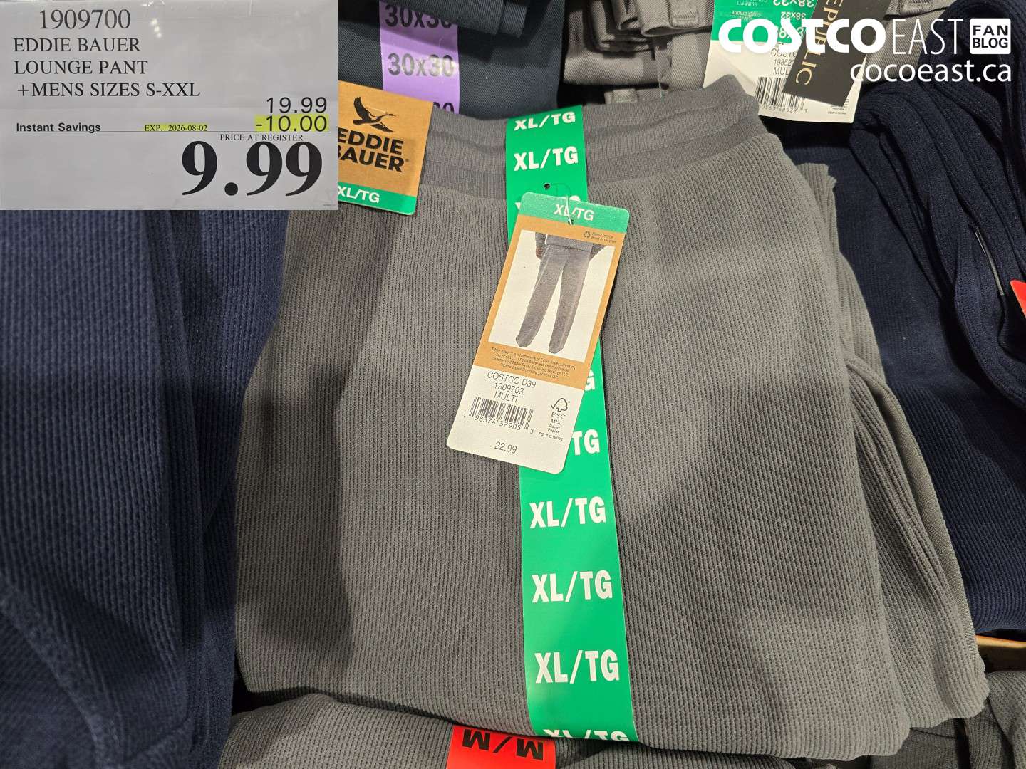 1909700 EDDIE BAUER LOUNGE PANT + MENS SIZES S-XXL ($10.00 INSTANT SAVINGS EXPIRES ON 2026-08-02) $9.99