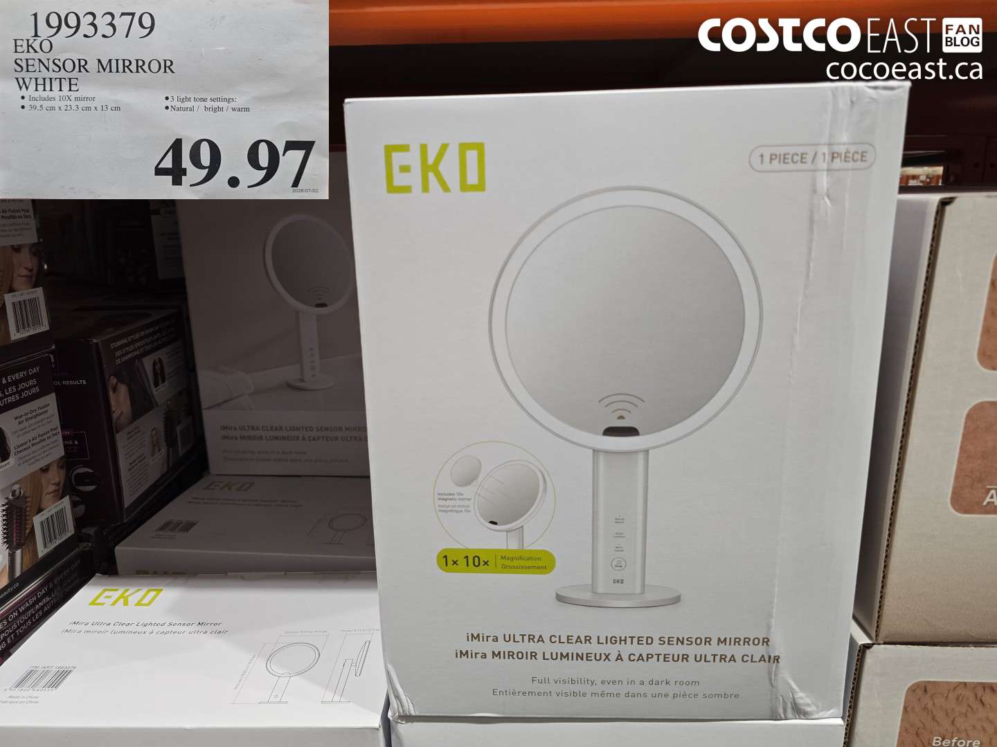 1993379 EKO SENSOR MIRROR WHITE $49.97