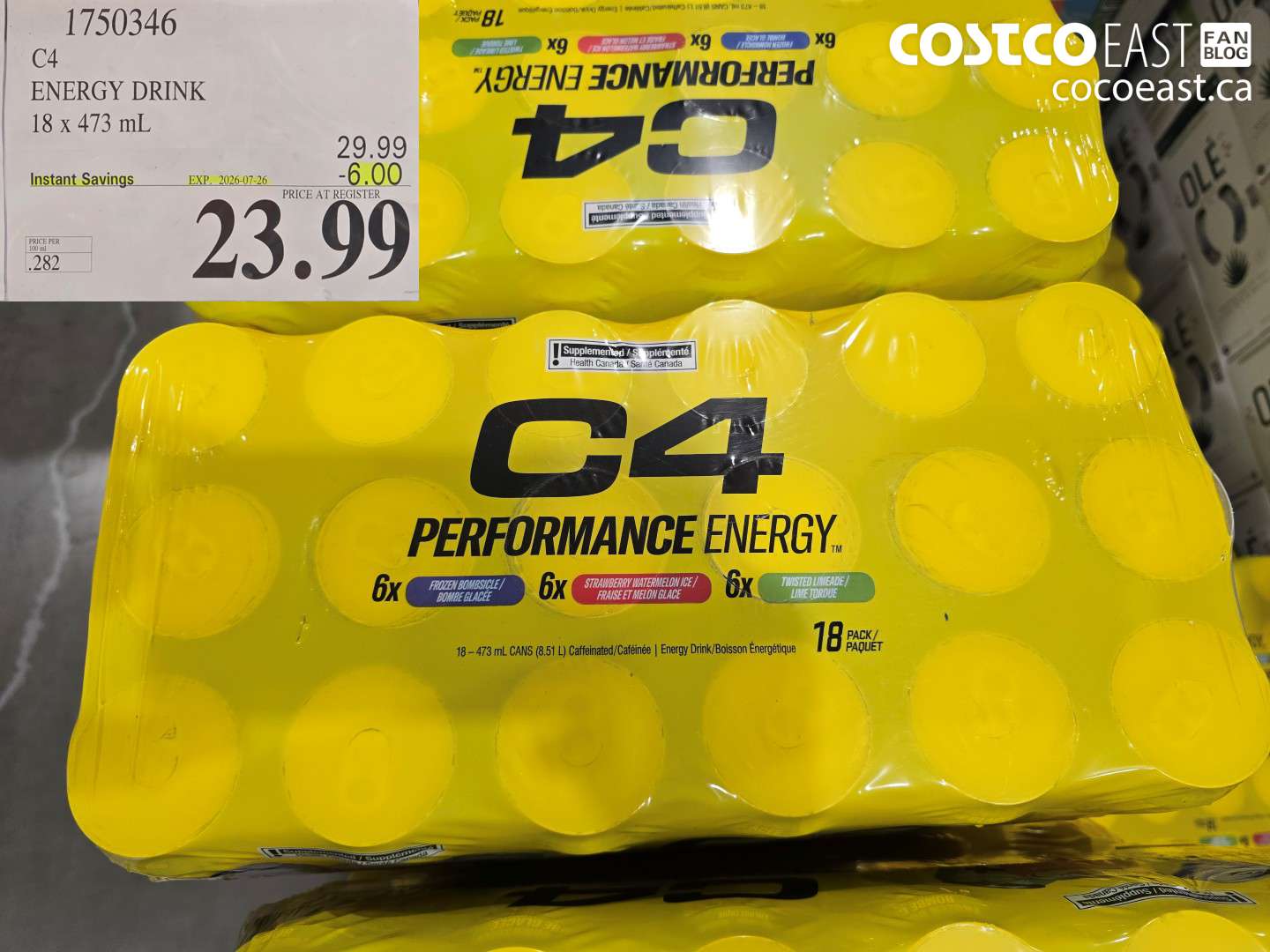 1750346 ENERGY DRINK 18 X 473 ML ($6.00 INSTANT SAVINGS EXPIRES ON 2026-07-26) $23.99