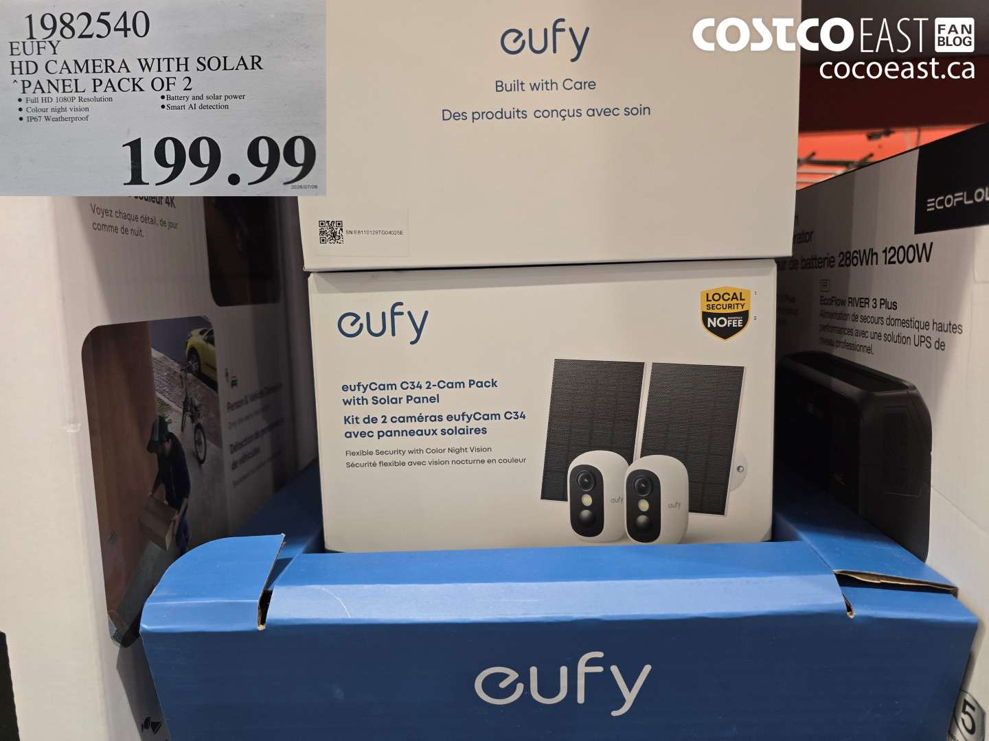 1982540 EUFY HD CAMERA WITH SOLAR PANEL PACK OF 2 $199.99