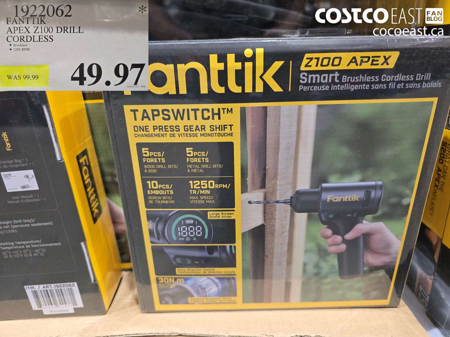 1922062 FANTTIK APEX Z100 DRILL CORDLESS $49.97