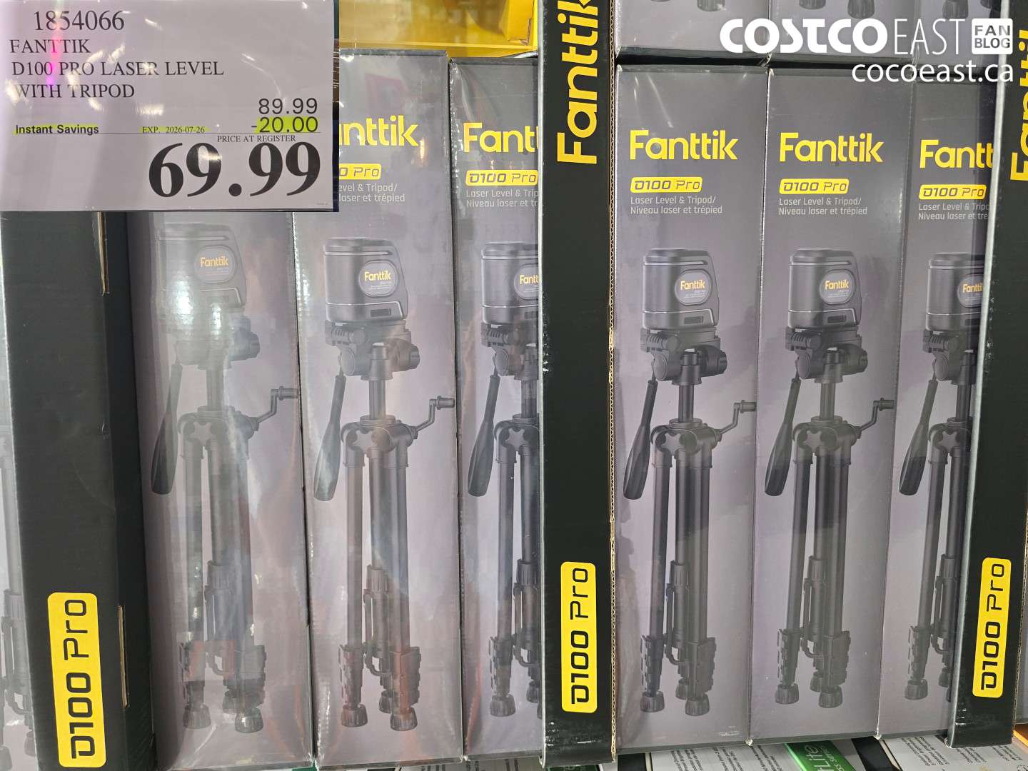 1854066 FANTTIK D100 PRO LASER LEVEL WITH TRIPOD ($20.00 INSTANT SAVINGS EXPIRES ON 2026-07-26) $69.99
