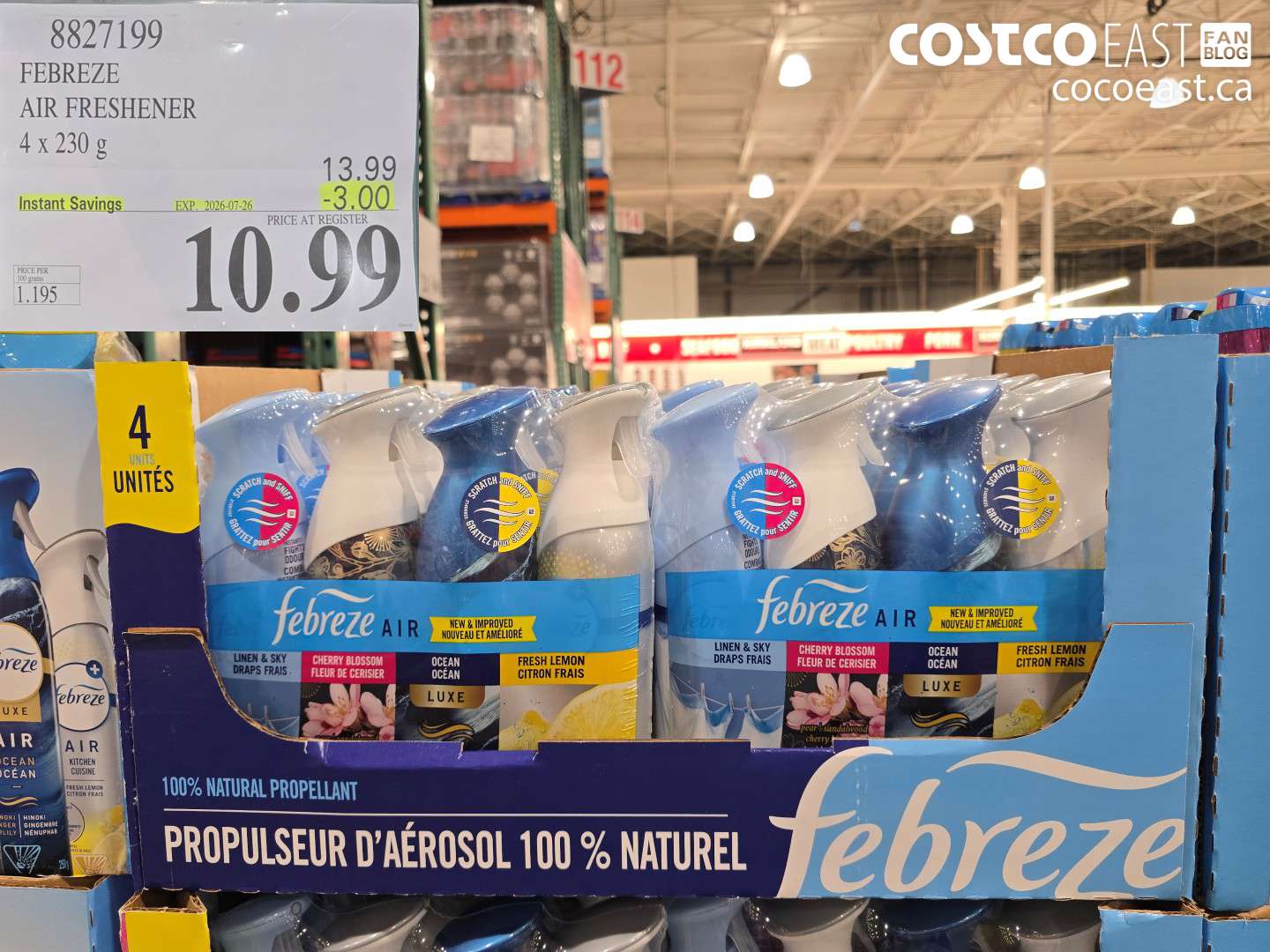 8827199 FEBREZE AIR FRESHENER 4 X 230 G ($3.00 INSTANT SAVINGS EXPIRES ON 2026-07-26) $10.99