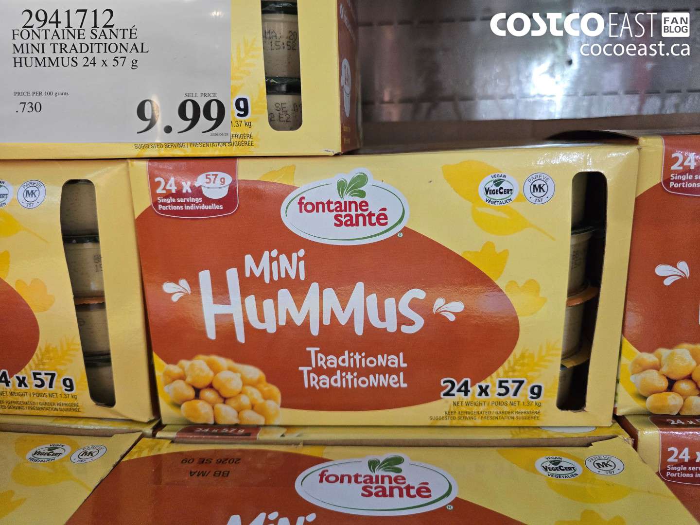 2941712 FONTAINE SANTÉ MINI TRADITIONAL HUMMUS 24 X 57 G $9.99