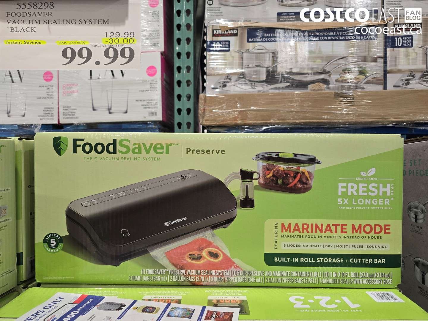 5558298 FOODSAVER VACUUM SEALING SYSTEM BLACK ($30.00 INSTANT SAVINGS EXPIRES ON 2026-08-02) $99.99