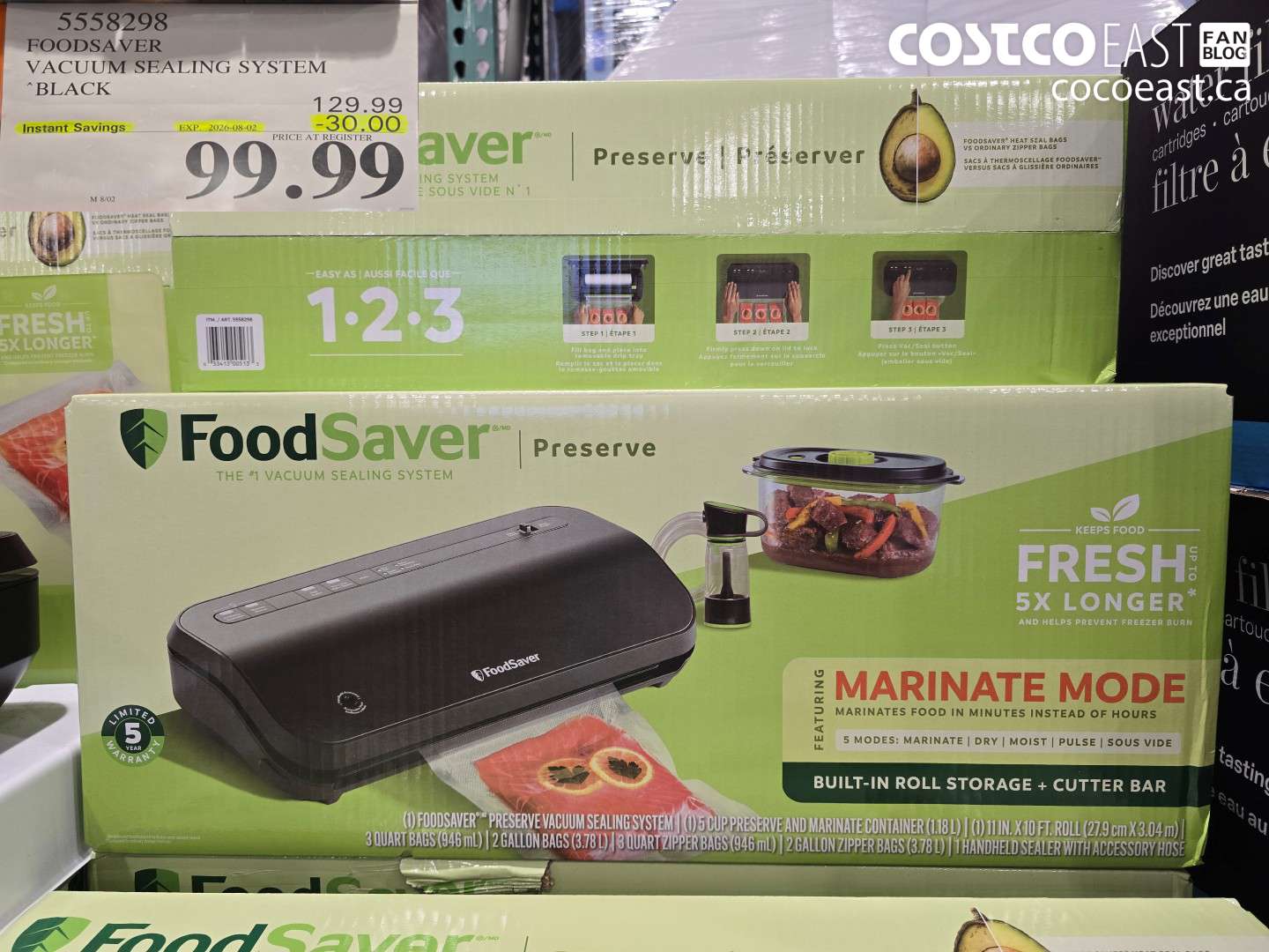 5558298 FOODSAVER VACUUM SEALING SYSTEM BLACK ($30.00 INSTANT SAVINGS EXPIRES ON 2026-08-02) $99.99