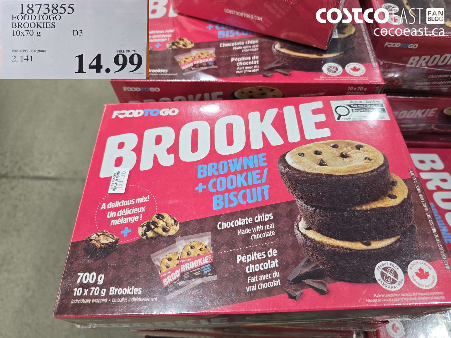 1873855 FOODTOGO BROOKIES 10X70 G $14.99