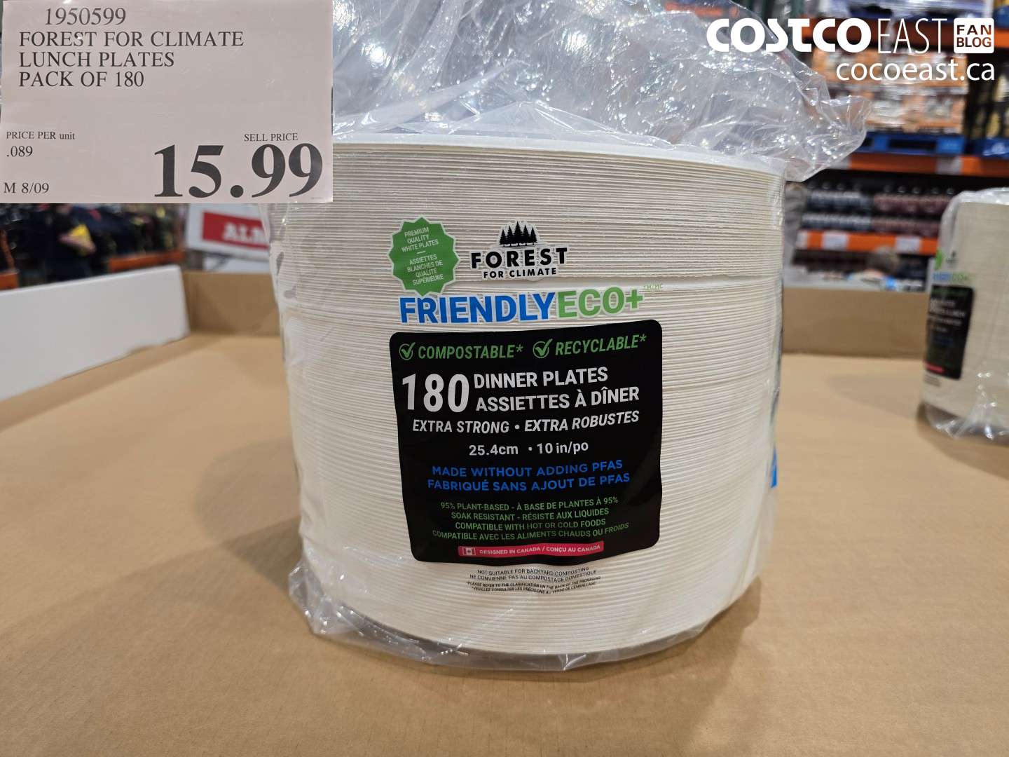 1950599 FOREST FOR CLIMATE LUNCH PLATES PACK OF 180 $15.99