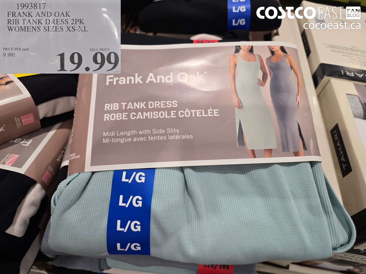 1993817 FRANK AND OAK RIB TANK DRESS 2PK WOMENS SIZES XS-XL $19.99