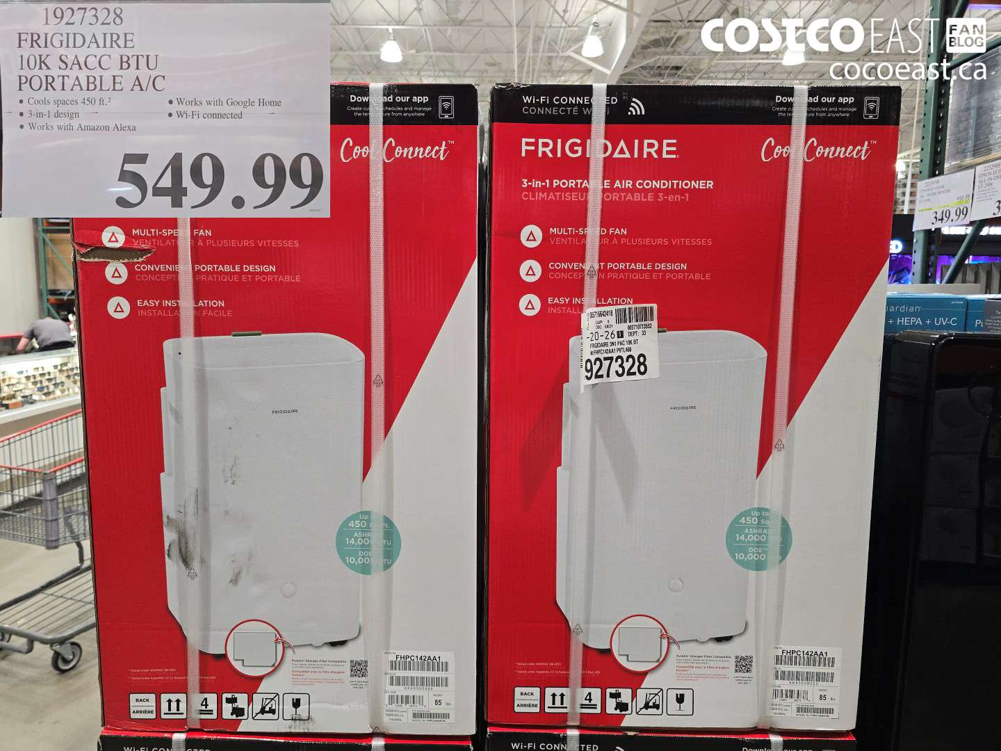 1927328 FRIGIDAIRE 10K SACC BTU PORTABLE A/C $549.99