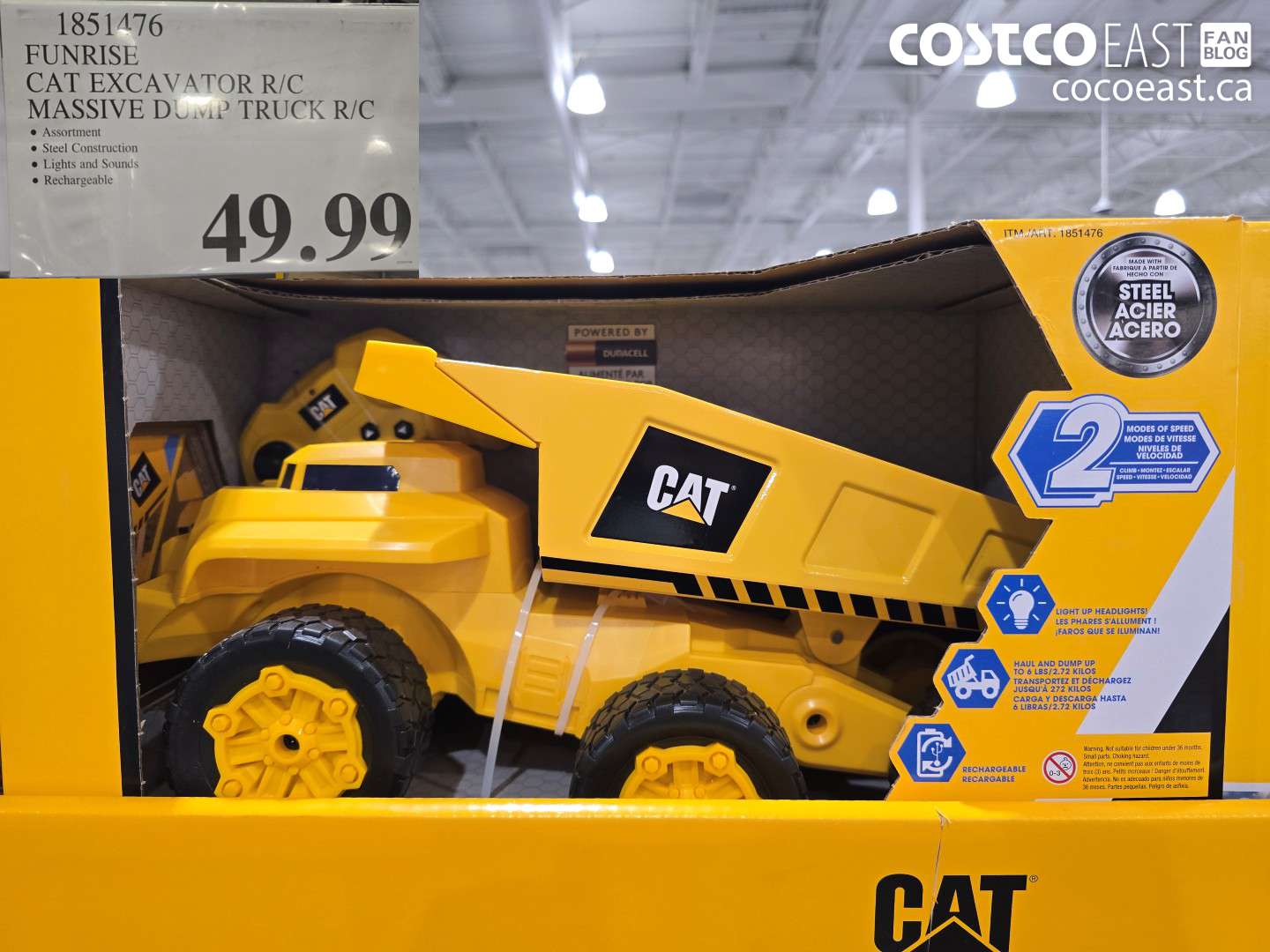 1851476 FUNRISE CAT EXCAVATOR R/C MASSIVE DUMP TRUCK R/C $49.99