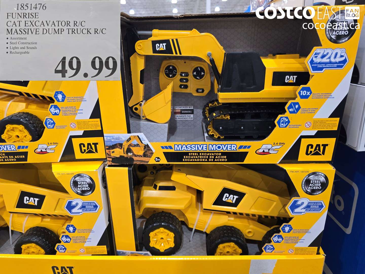 1851476 FUNRISE CAT EXCAVATOR R/C MASSIVE DUMP TRUCK R/C $49.99