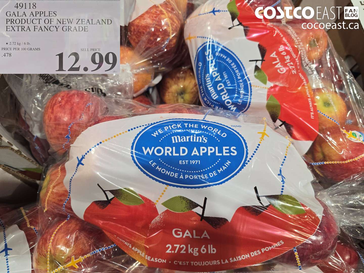 49118 GALA APPLES PRODUCT OF NEW ZEALAND EXTRA FANCY GRADE $12.99