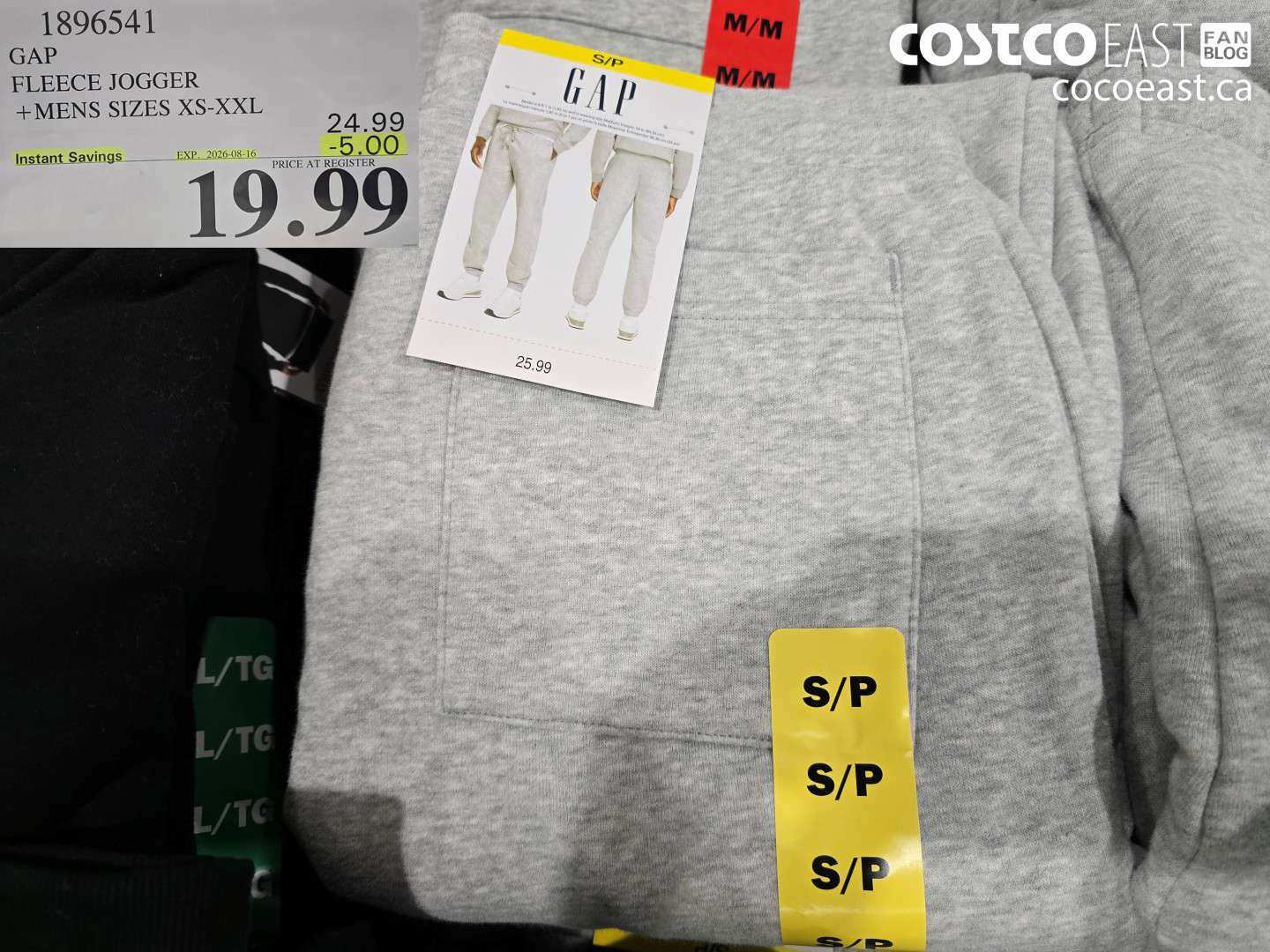 1896541 GAP FLEECE JOGGER + MENS SIZES XS-XXL ($5.00 INSTANT SAVINGS EXPIRES ON 2026-08-16) $19.99