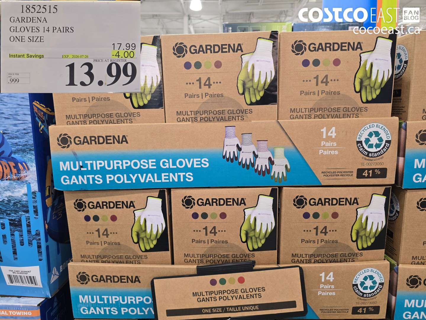 1852515 GARDENA GLOVES 14 PAIRS ONE SIZE ($4.00 INSTANT SAVINGS EXPIRES ON 2026-07-26) $13.99