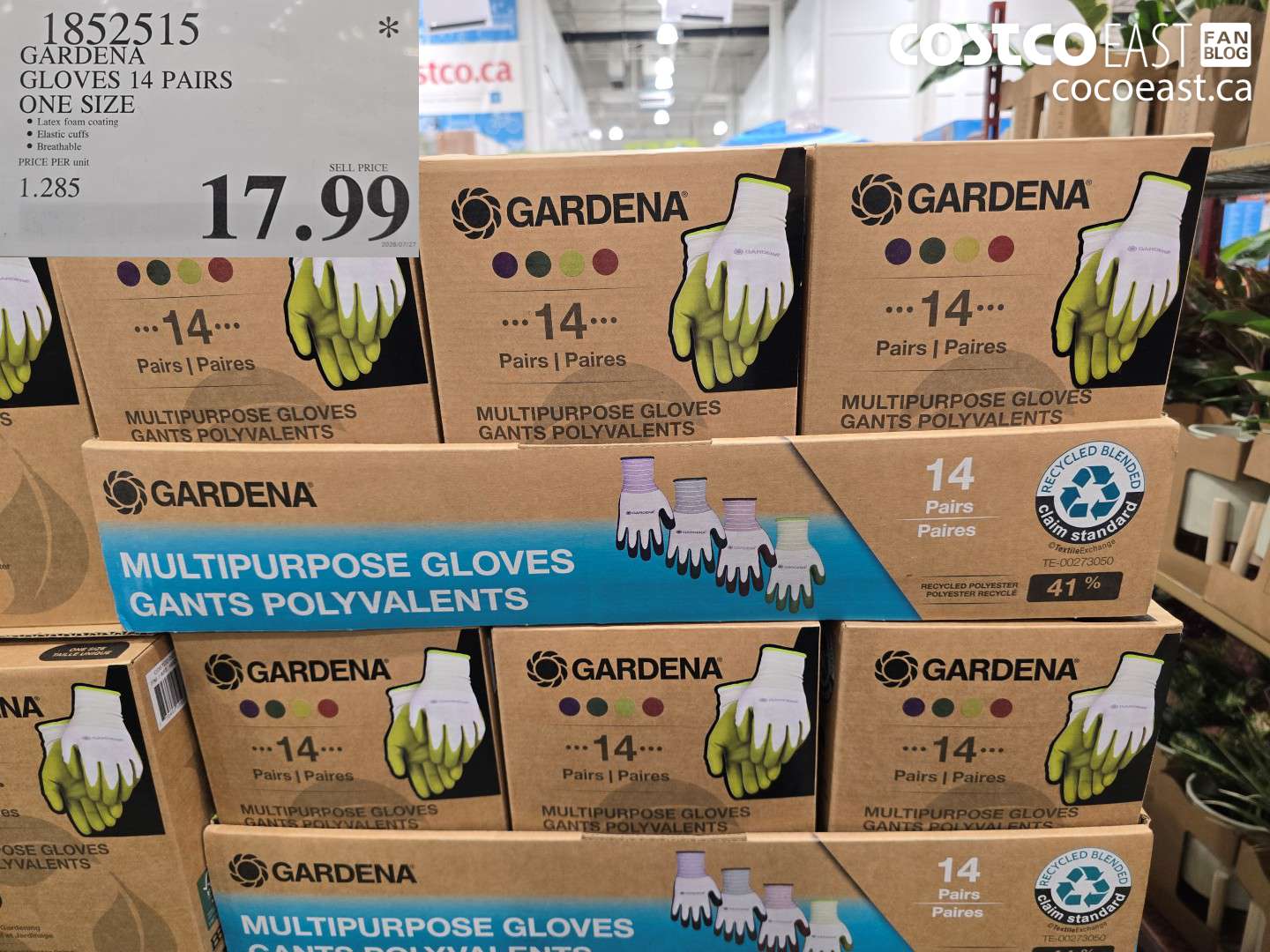 1852515 GARDENA GLOVES 14 PAIRS ONE SIZE $17.99