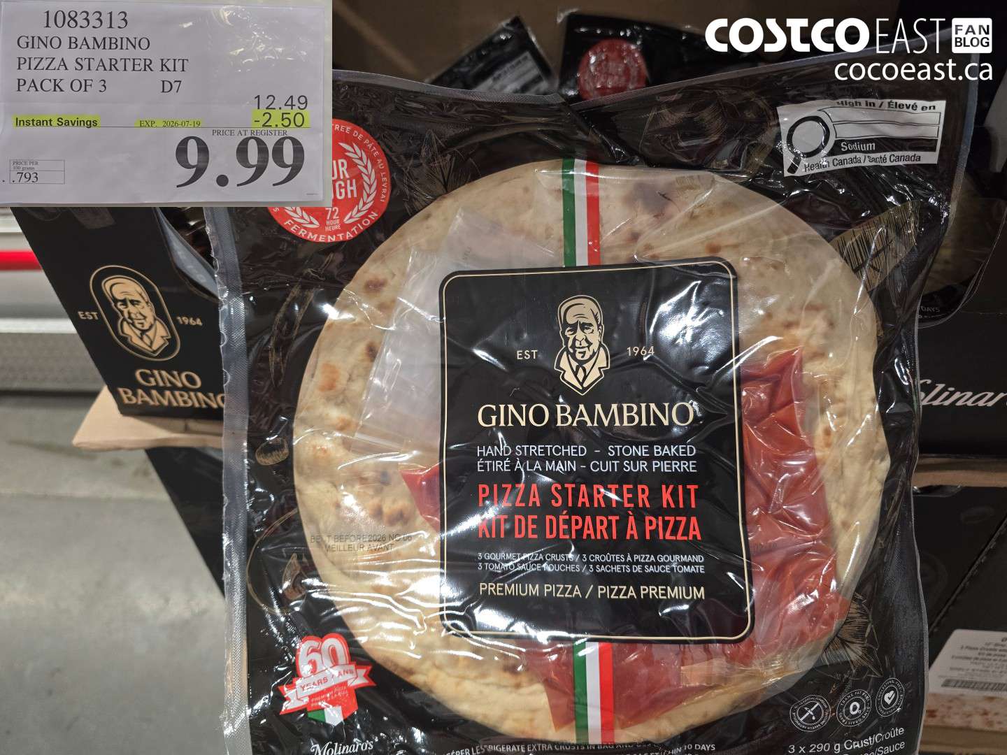 1083313 GINO BAMBINO PIZZA STARTER KIT PACK OF 3 ($2.50 INSTANT SAVINGS EXPIRES ON 2026-07-19) $9.99