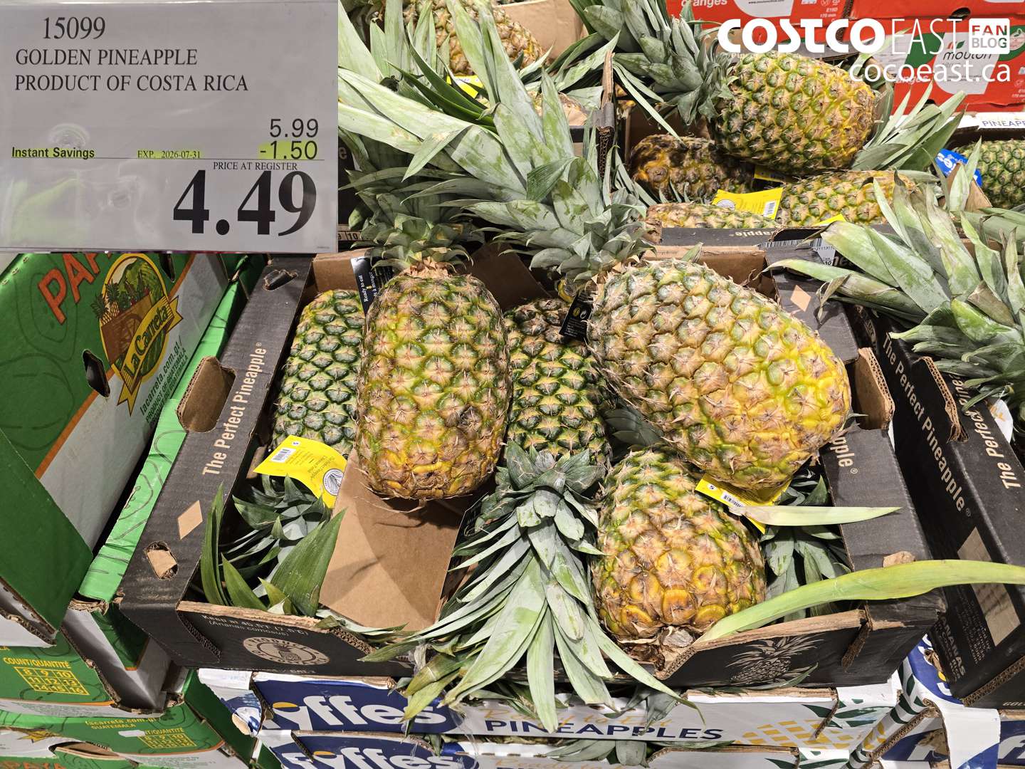 15099 GOLDEN PINEAPPLE PRODUCT OF COSTA RICA ($1.50 INSTANT SAVINGS EXPIRES ON 2026-07-31) $4.49