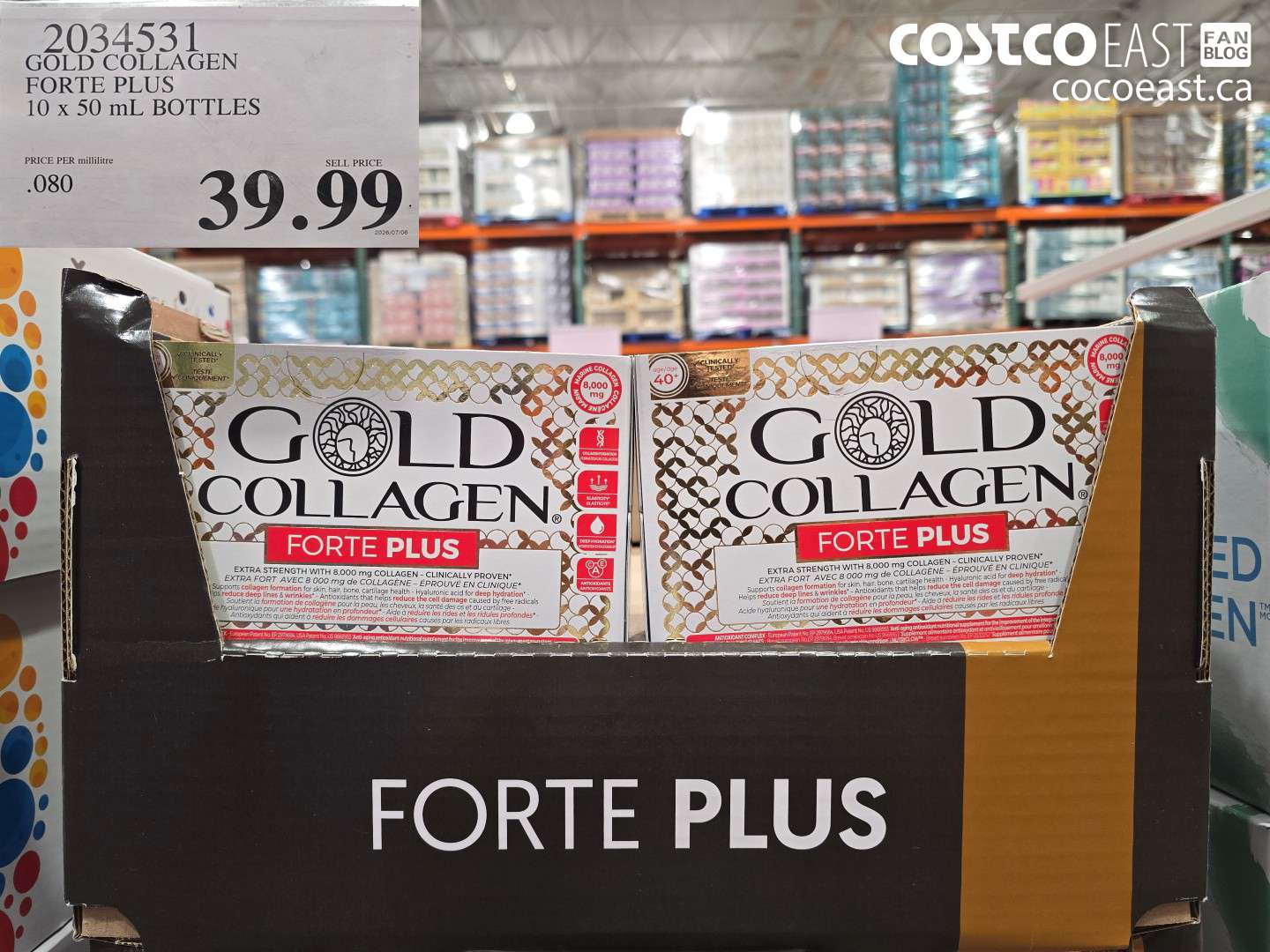 2034531 GOLD COLLAGEN FORTE PLUS 10 X 50 ML BOTTLES $39.99