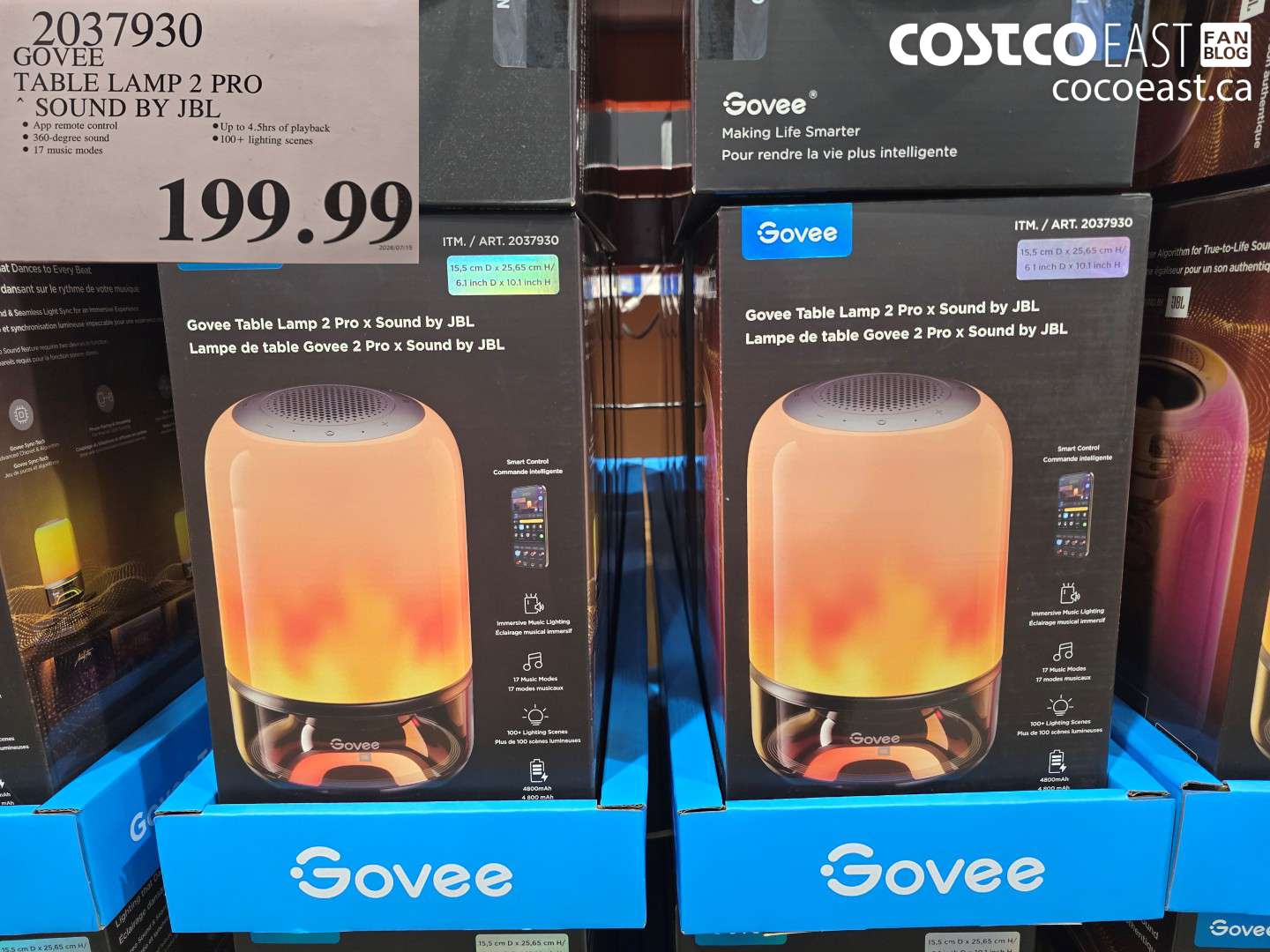 2037930 GOVEE TABLE LAMP 2 PRO SOUND BY JBL $199.99