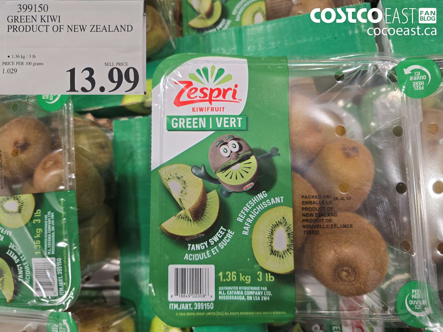399150 GREEN KIWI PRODUCT OF NEW ZEALAND $13.99