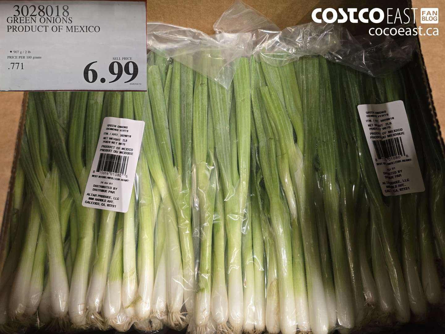 3028018 GREEN ONIONS PRODUCT OF MEXICO $6.99