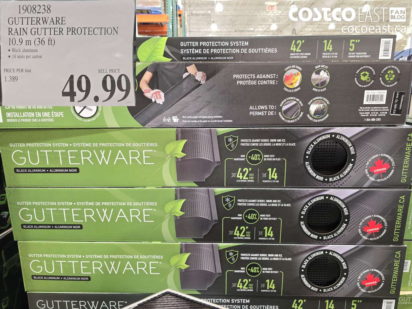 1908238 GUTTERWARE RAIN GUTTER PROTECTION 10.9 M (36 FT) $49.99