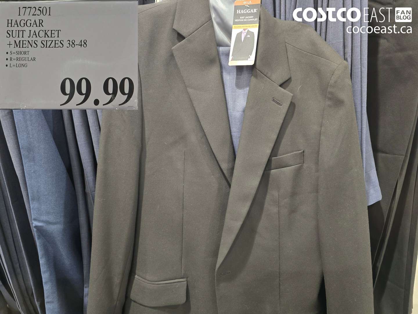 1772501 HAGGAR SUIT JACKET MENS SIZES 38-48 $99.99