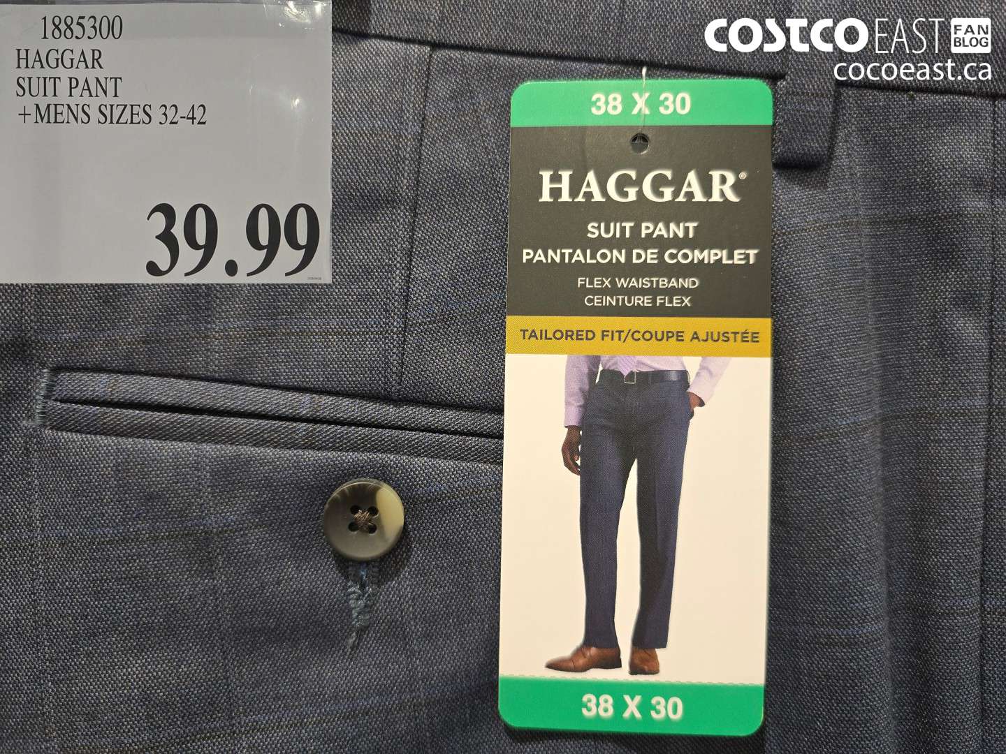 1885300 HAGGAR SUIT PANT MENS SIZES 32-42 $39.99
