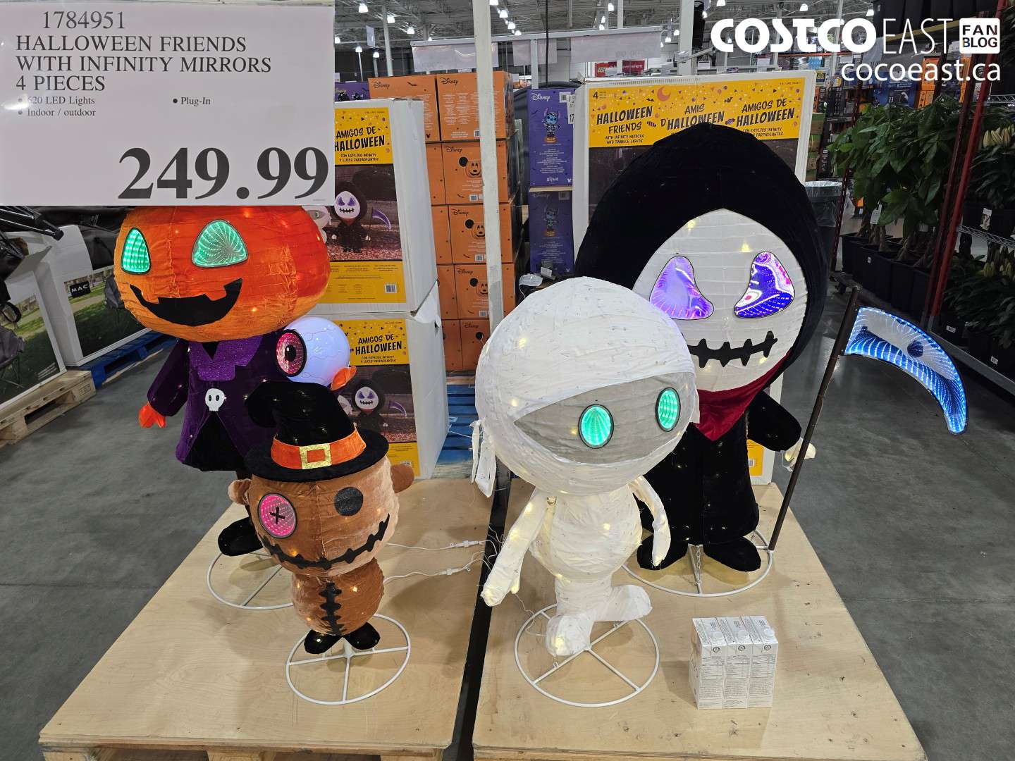 1784951 HALLOWEEN FRIENDS WITH INFINITY MIRRORS 4 PIECES $249.99