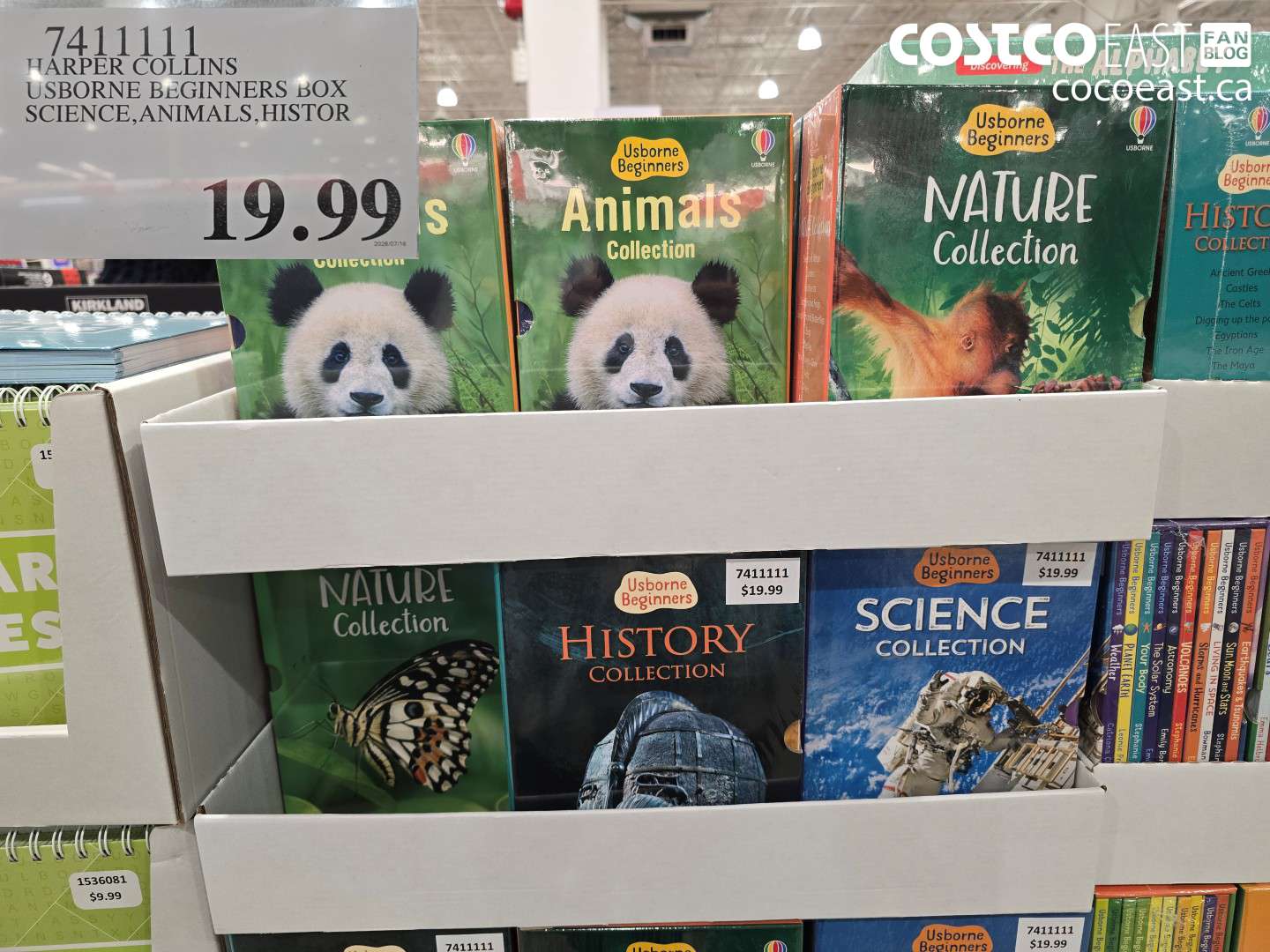 7411111 HARPER COLLINS USBORNE BEGINNERS BOX SCIENCE, ANIMALS, HISTOR $19.99