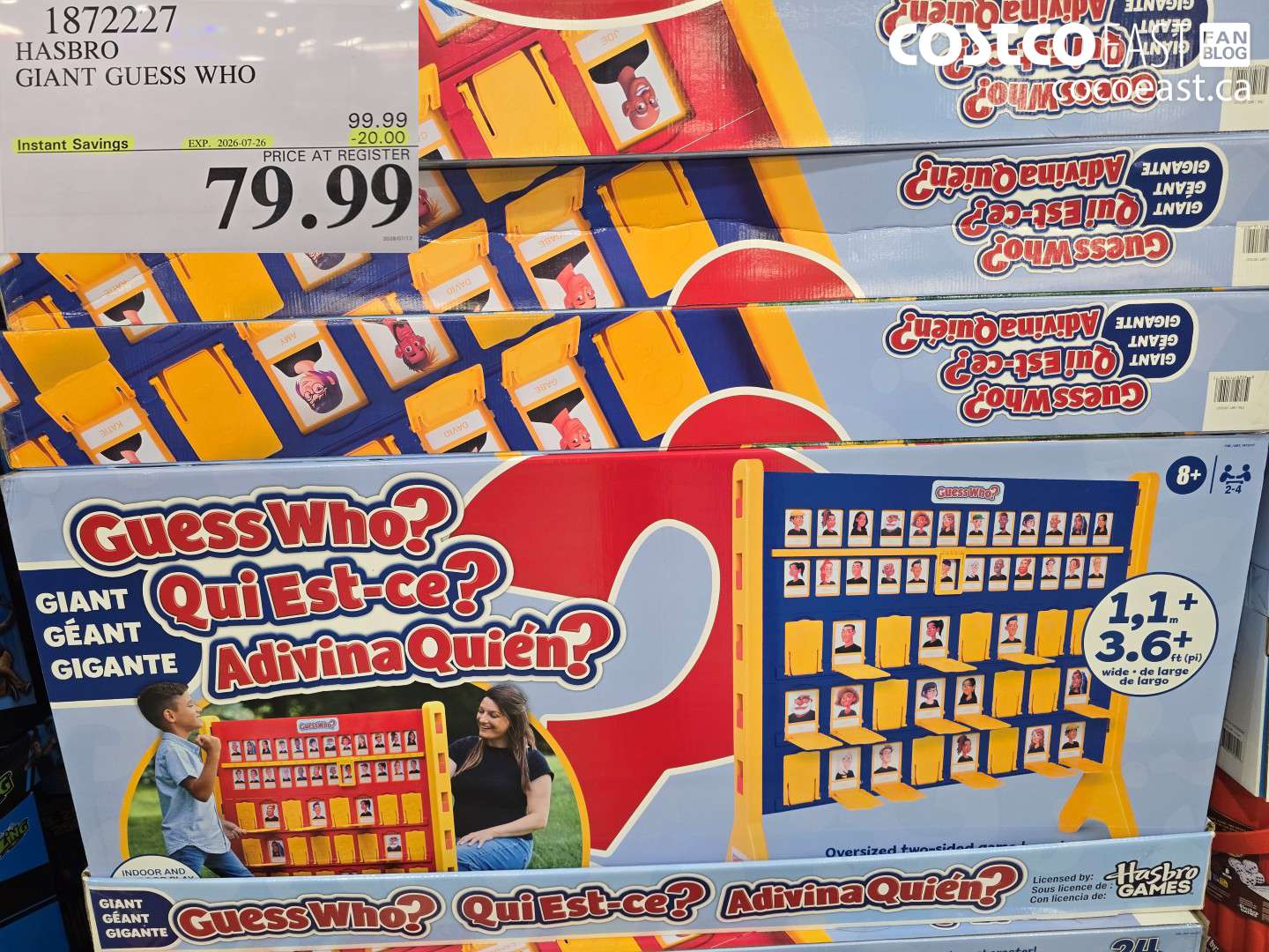 1872227 HASBRO GIANT GUESS WHO ($20.00 INSTANT SAVINGS EXPIRES ON 2026-07-26) $79.99