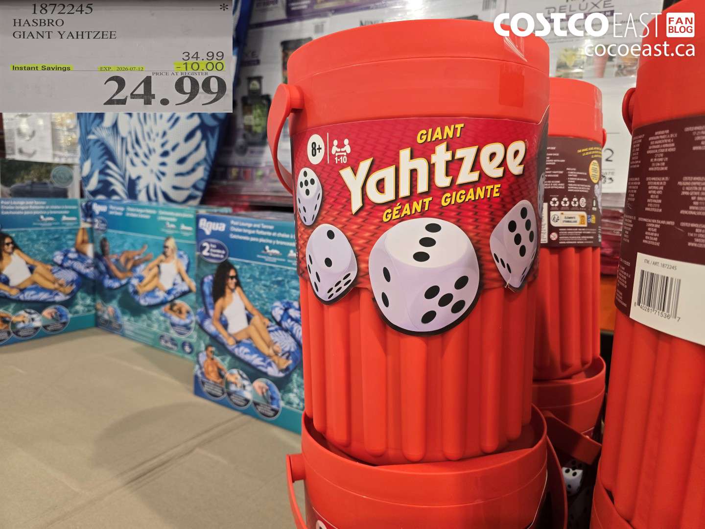 1872245 HASBRO GIANT YAHTZEE ($10.00 INSTANT SAVINGS EXPIRES ON 2026-07-12) $24.99