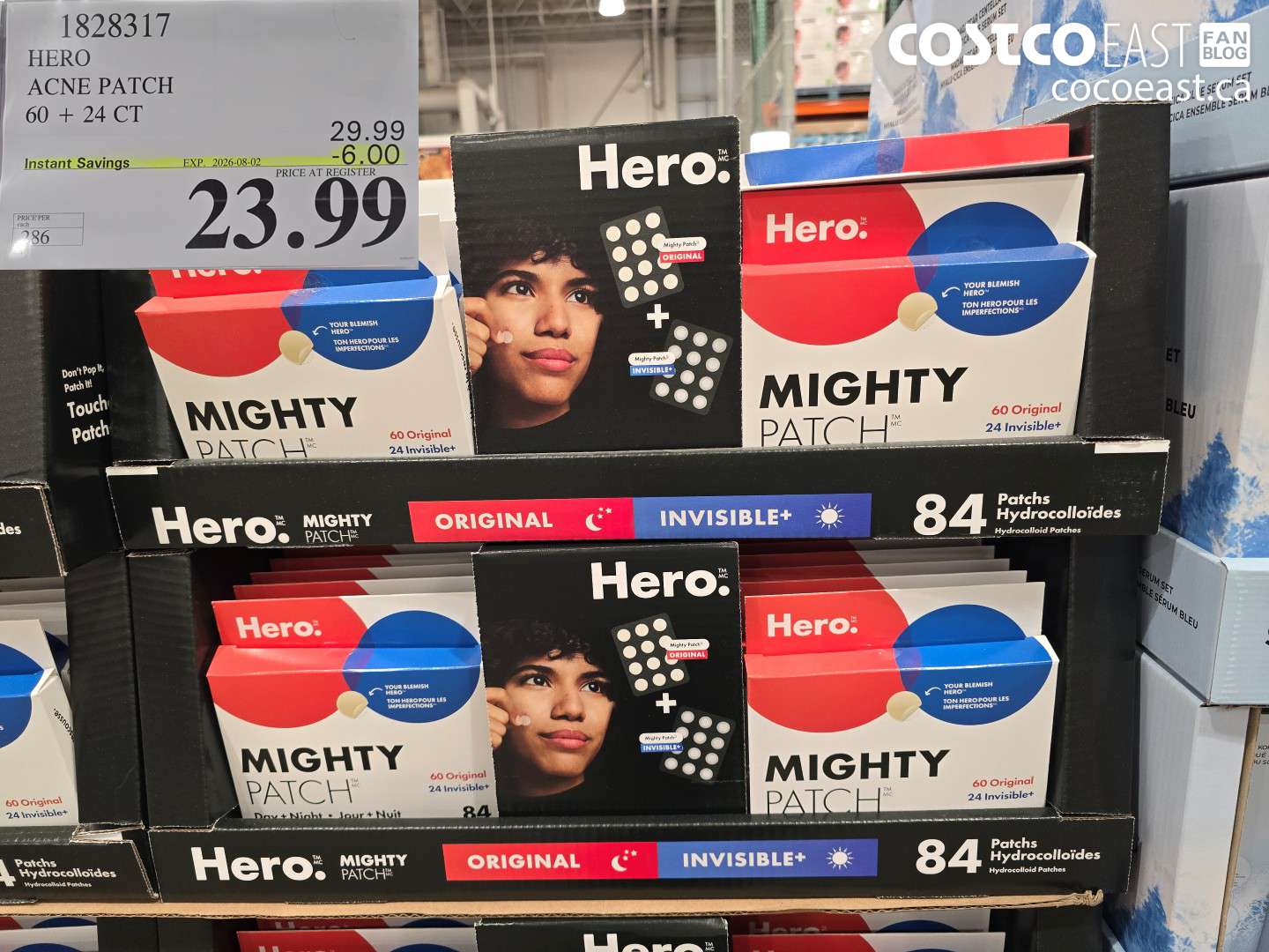 1828317 HERO ACNE PATCH 60 + 24 CT ($6.00 INSTANT SAVINGS EXPIRES ON 2026-08-02) $23.99