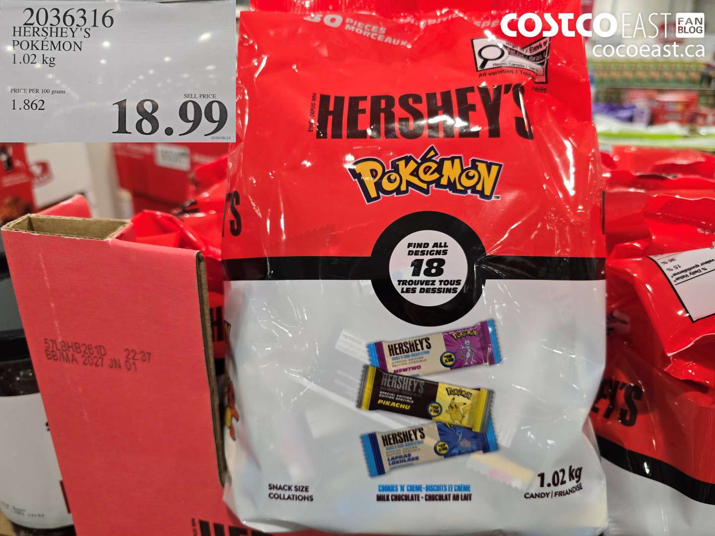 2036316 HERSHEY'S POKEMON 1.02 KG $18.99