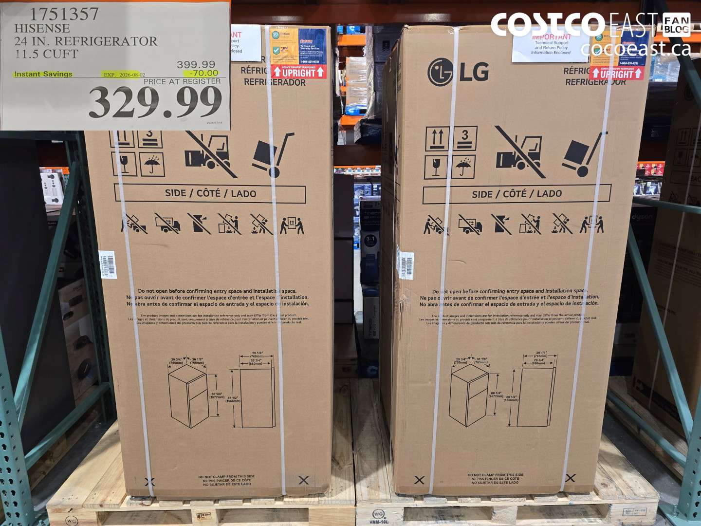 1751357 HISENSE 24 IN. REFRIGERATOR 11.5 CUFT ($70.00 INSTANT SAVINGS EXPIRES ON 2026-08-02) $329.99