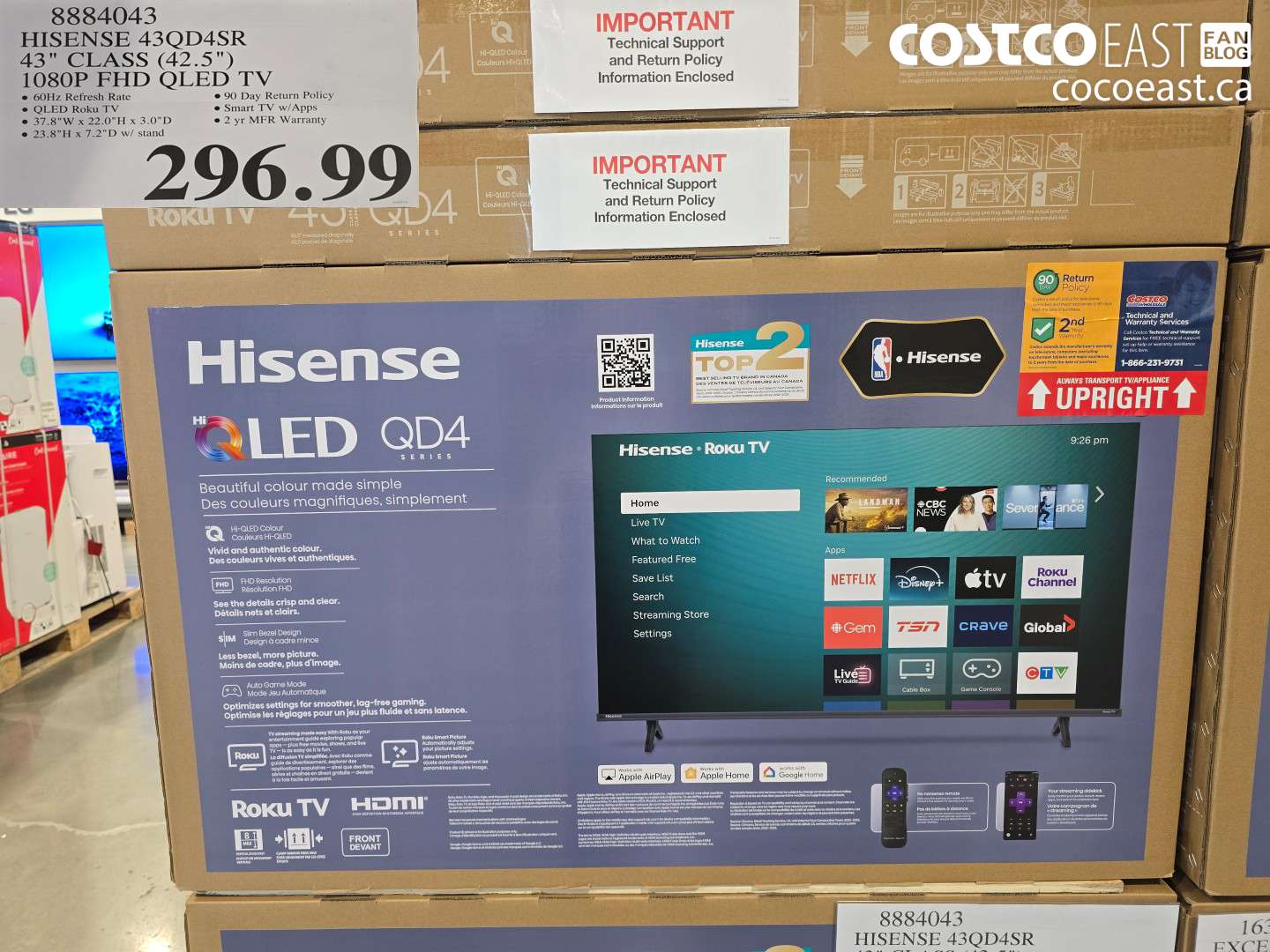 8884043 HISENSE 43QD4SR 43
