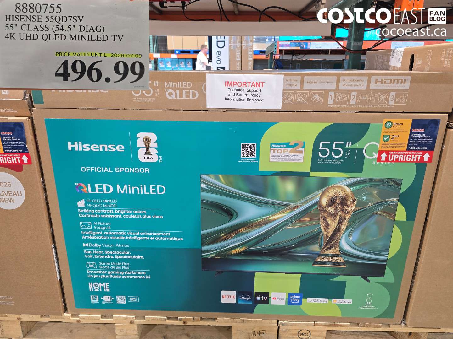 8880755 HISENSE 55QD7SV 55