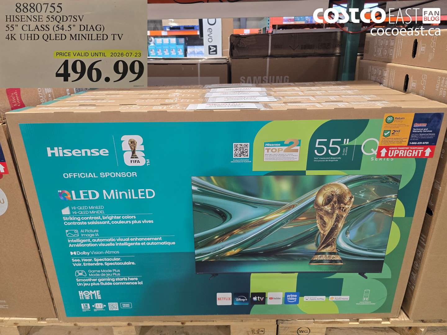 8880755 HISENSE 55QD7SV 55