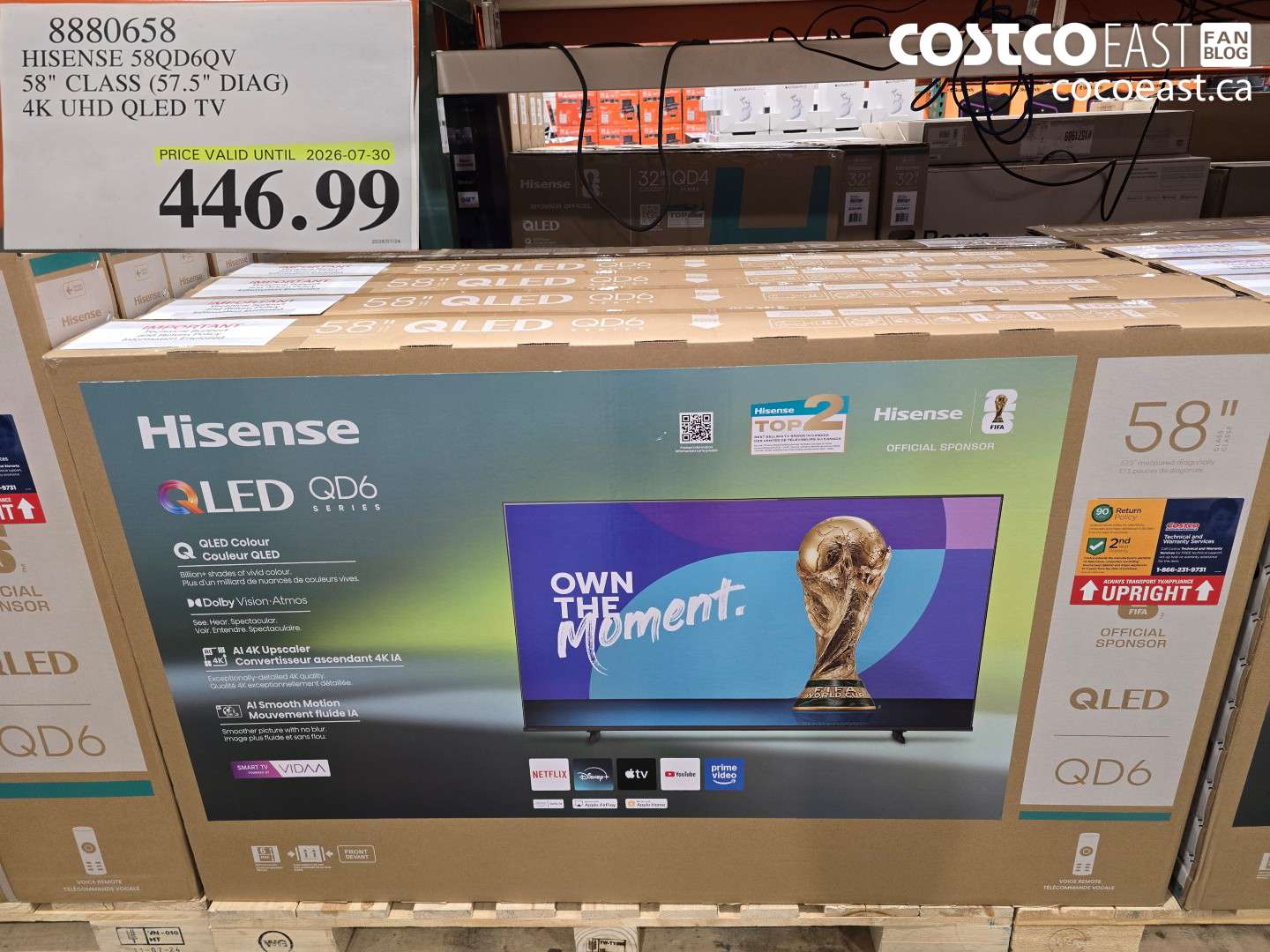 8880658 HISENSE 58QD6QV 58