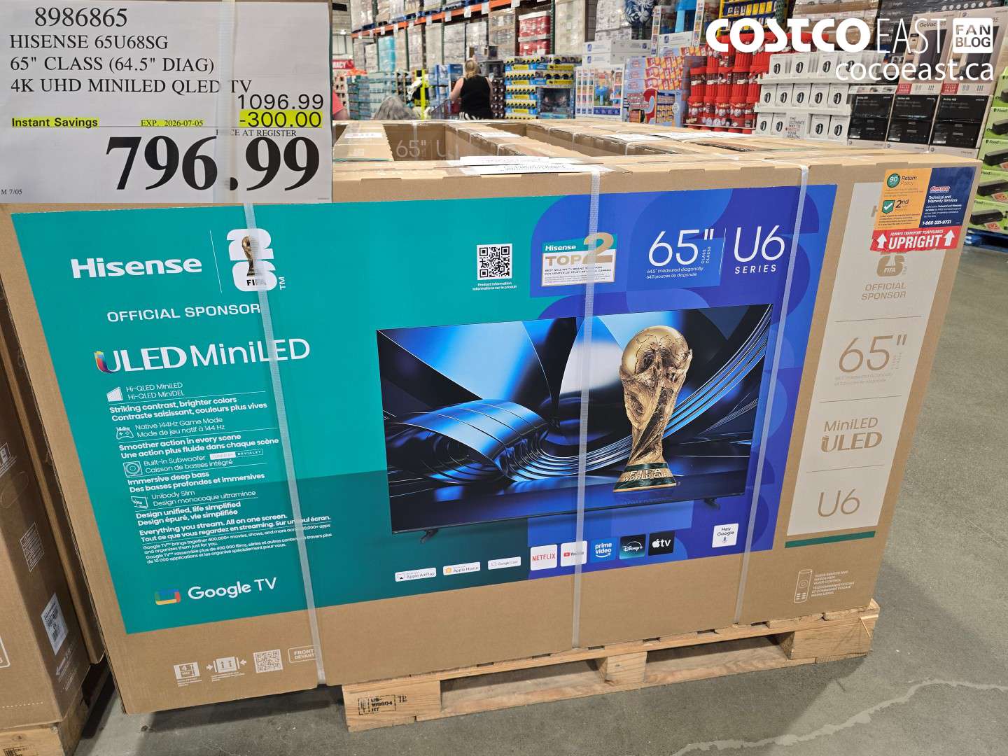 8986865 HISENSE 65U68SG 65