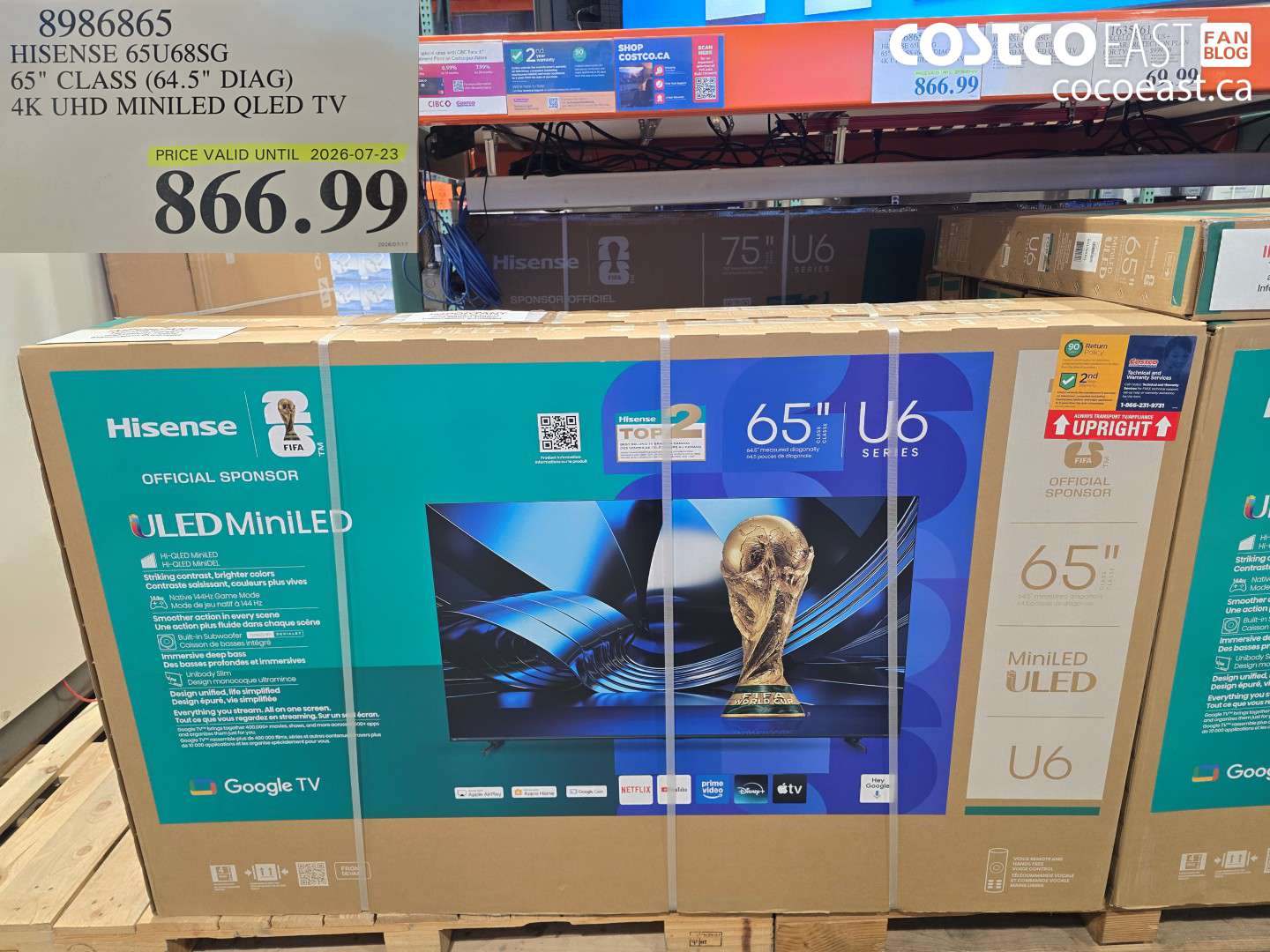 8986865 HISENSE 65U68SG 65