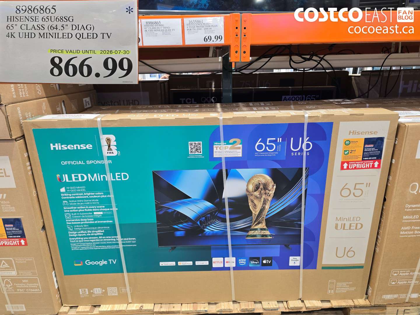 8986865 HISENSE 65U68SG 65