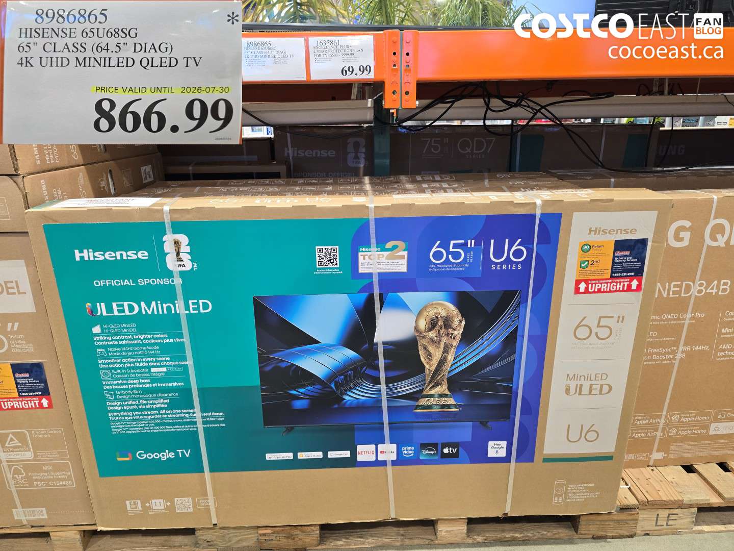 8986865 HISENSE 65U68SG 65