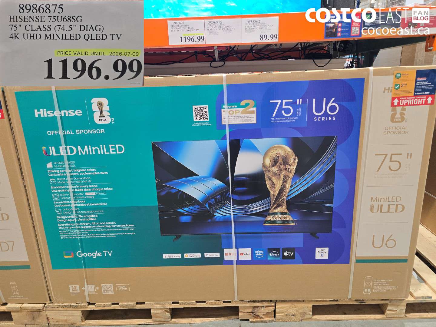 8986875 HISENSE 75U68SG 75